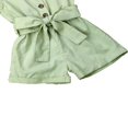 thumbnail image 3 of Baby Girl Summer Short Sleeve One-Piece Romper with Belt Clothes Set, 3 of 4