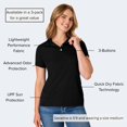 thumbnail image 3 of Hanes Polo de Performance Sport Cool DRI pour Femmes, G, Noir, 3 of 8