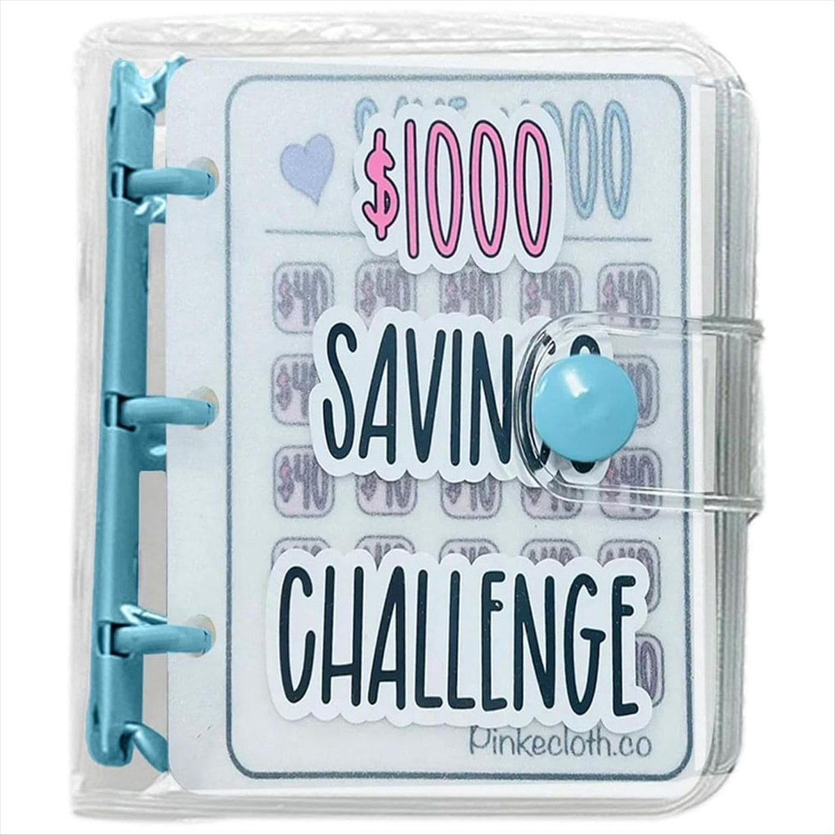 1000 Savings Challenge Binder, Money Saving Binder, Savings Challenges Book with Envelopes, Envelope Savings Challenge A,1 * 1000 Savings Challenge Binder(No money in kind),Blue