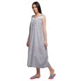 thumbnail image 4 of Moomaya Chemise de Nuit Imprimée pour Femmes Mi-Longue en Coton avec Manches Vêtements de Nuit, 4 of 5