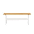 thumbnail image 3 of Linon Delk Wood 2 Tone Large Backless Bench in Honey and White, 3 of 16
