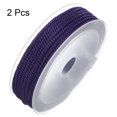 thumbnail image 3 of Unique Bargains 2 Packs Twisted Nylon Twine Thread Beading Cord 3mm 7M/23 Feet Extra Strong Braided Nylon String, Dark Purple, 3 of 6
