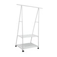 thumbnail image 2 of simhoa Clothing Rack Clothes Hanger Stand on Wheels Rolling Storage Hanging Sturdy Organizer Hallway Space Saving Metal Garment Rack White, 2 of 8