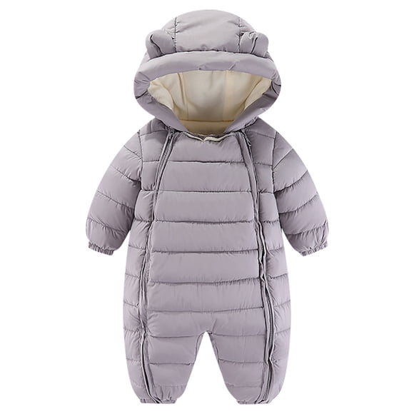 Posijego Combinaison d'Hiver Matelassée Unisexe pour Bébés Filles Garçons, Manches Longues, Légère et Chaude, en Duvet, avec Capuchon