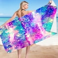thumbnail image 2 of Sandproof Beach Blanket Lightweight Microfiber Beach Towel Super Lightweight Colorful Bath Towel Sandproof Beach Blanket Multi-Purpose Towel for Travel Swimming Pool 30X60 Inch, 2 of 4