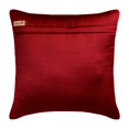 thumbnail image 3 of Decorative Pillow Covers, Red 16"x16" (40x40 cm) Pillow Covers, Satin Textured & Pintucks Throw Pillows For Sofa, Solid Color Pattern Modern Style - Lustrous Folds, 3 of 3
