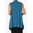 thumbnail image 2 of TheMogan Women's Long Vests Sleeveless Draped Lightweight Open Front Cardigan, 2 of 7