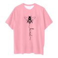 thumbnail image 4 of PMVFHDE T-Shirts Graphiques pour Filles T-Shirts pour Fille Coupe Ample T-Shirts Graphiques pour Filles Manches Courtes Hauts Courts pour Fille Enfants Imprimé Col Rond T-Shirt Ample à Manches Courtes Haut Rose,10-11 Ans, 4 of 4