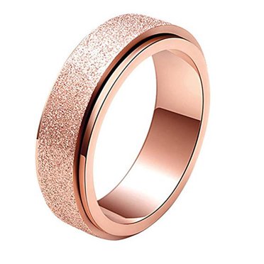 Stylish stainless steel ring, titanium steel frosted ring