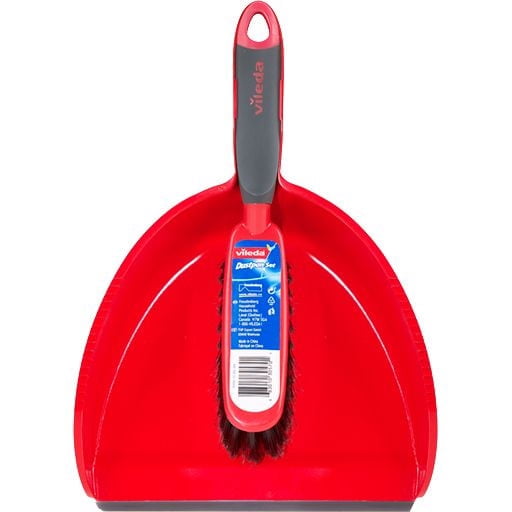 Ensemble Porte-Poussière Vileda - Brosse à Récurer, Format Compact