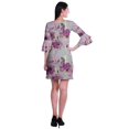 thumbnail image 4 of Moomaya Robe Courte Imprimée pour Femmes, Manches Évasées, Coupe Droite, Robes pour Femmes, Vêtements d'Été Décontractés, 4 of 6