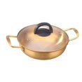 thumbnail image 4 of Korean Ramen Pot Double Handle Stockpot Seafood Pot Household Round Fast 20cm gold, 4 of 8