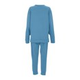 thumbnail image 3 of Besolor Womens Sweatsuits 2 Piece Outfits Crewneck Split Pullover Sweatshirt and Drawstring Sweatpants Tracksuit Lounge Sets, 3 of 4