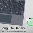 thumbnail image 2 of "Multicolor Backlit Bluetooth Keyboard for Microsoft Surface Pro 8/9/10/11/X - Slim Design with Detachable Magnetic Connection & Large Touchpad", 2 of 6