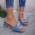 thumbnail image 1 of Cameland Women's Oversized Chunky Rhinestone Flat Flip-flops, 1 of 8