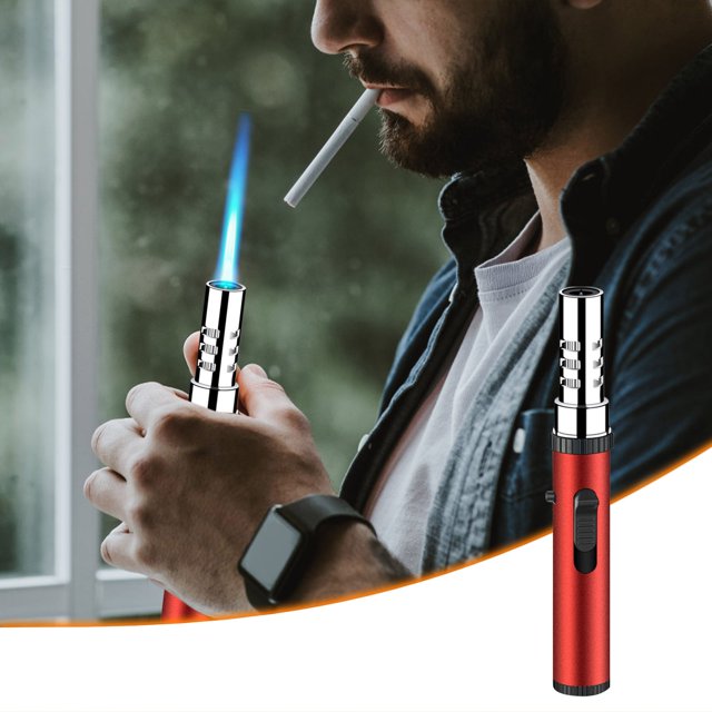 Fridja Clearance Under 5$ Windproof Torch Blue Flame Lighter Inflatable Gas Windproof Lighter Lighter Outdoor Barbecue Kitchen Essentials