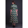 thumbnail image 3 of Bimba Floral Ladies Button Down Print Dress A-Line Cocktail Party Shirt Dress-XX-Large, 3 of 5