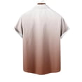 thumbnail image 4 of Pisexur Shirts for Man T Hommes Mode Décontractée Col Rabattu Impression Dégradée Chemise à Manches Courtes Marron,S Chemises de Golf Hommes & Chemises Hommes, 4 of 5