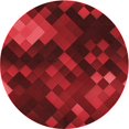 thumbnail image 1 of Ahgly Tapis Rond Lavable en Machine Intérieur Transitionnel Rouge Tomate, 8 Pieds Rond, 1 of 7