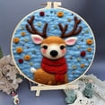 thumbnail image 2 of Pcksrro Home Decorations Items and Hanging Ornaments Deal!Starters Wool Felts Painting With Embroidery Frame Needle Felts Material Pack Diy Needle Felts Suitable For Beginners To Crafts, 2 of 5