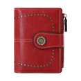 thumbnail image 1 of Esquirla Small Wallet Multifunctional Foldable Short Wallet for Street Shopping Women dark red, 1 of 8