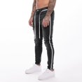 thumbnail image 2 of B91xZ Mens Jeans Regular Fit Tapered Leg Distressed Destroyed Pants,Gray XXL, 2 of 5