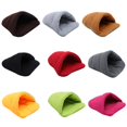 thumbnail image 4 of Thick Fleece Warm Dog Cat Tent Cave Nest Bed Slipper Shape Pet Sleeping Bag, 4 of 10