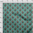 thumbnail image 2 of oneOone Cotton Silk Fabric Leaves & Floral Block Print Fabric BTY 42 Inch Wide, 2 of 4