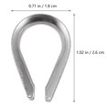 thumbnail image 2 of MIANGASTORE 20pcs Stainless Wire Rope Thimbles Rigging Sturdy Wire Fixing Rope Thimbles, 2 of 8