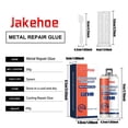thumbnail image 4 of Dvkptbk Touch Up Glues Colle de Coulée Colle Agent de Réparation Acier Inoxydable Cuivre Aluminium Artefact de Réparation de Fuite Imperméables Bouchage Métal Fonte Colle de Fer Touch Up Glues, 4 of 9