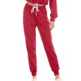 thumbnail image 4 of Ersazi Combinaison à Manches Longues pour Femmes Ensemble de Mode Féminine Couleur Col Rond Manches Longues Chandail en Molleton à Franges Pantalon en Liquidation Rouge P, 4 of 5