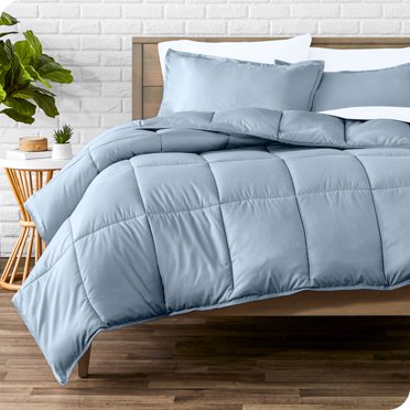 Bare Home Goose Down Alternative Comforter Set - 3 Piece Set - Oversized King, Dusty Blue