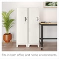 thumbnail image 4 of Space Solutions 53.38"H 4 Shelf Metal Storage Locker Cabinet 3" Legs Pearl White, 4 of 11