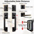thumbnail image 2 of Front Double Door Traditional Style Keyed Entry Door Handleset with Lever Handle in Matte (Keyed and Dummy Set) MDHSTDBSETBR, 2 of 7