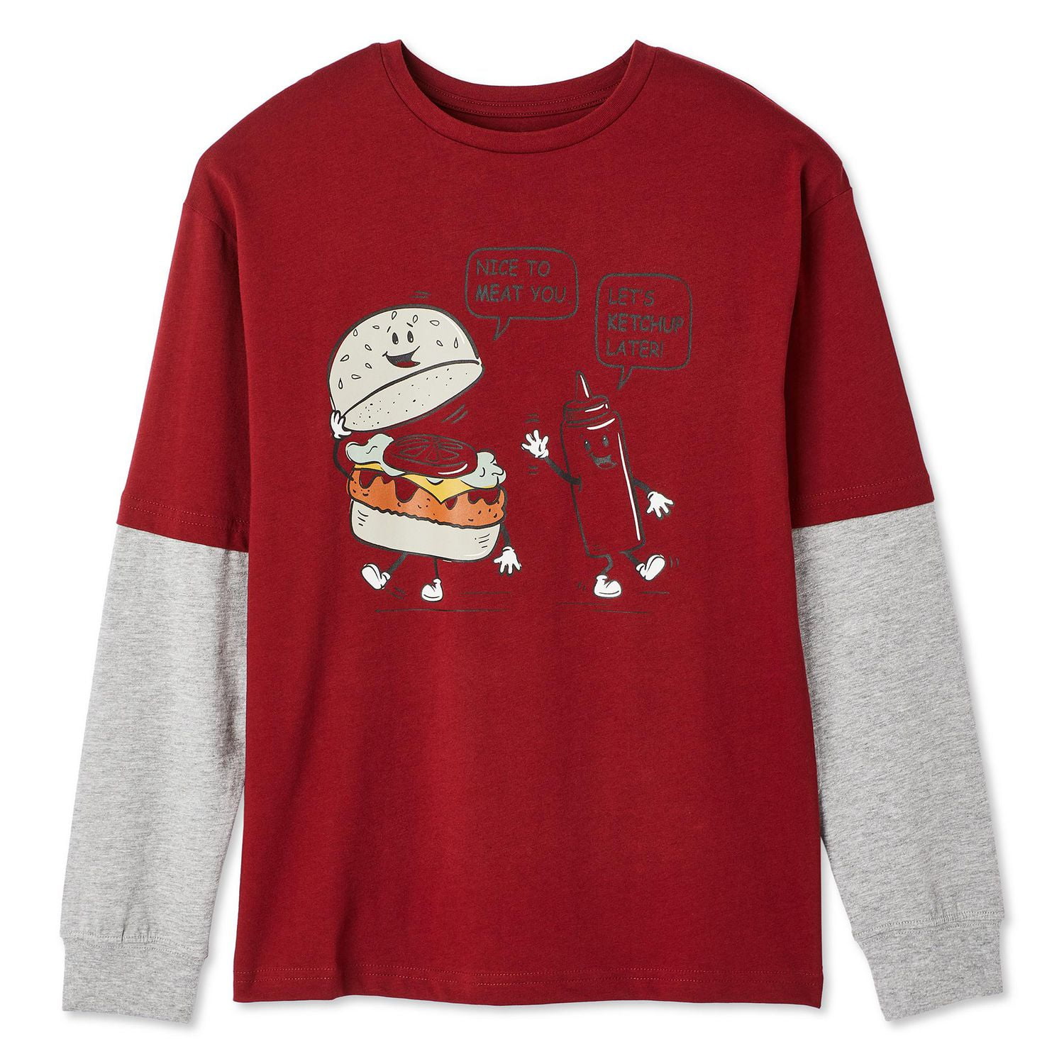 T-shirt à manches longues trompe-l’œil George pour garçons