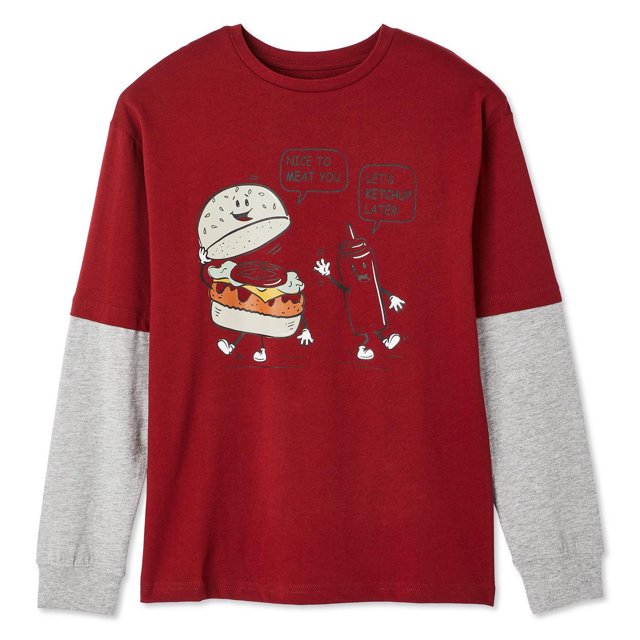 T-shirt à manches longues trompe-l’œil George pour garçons