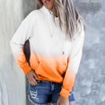 thumbnail image 2 of Penkiiy Sweat à Capuche pour Femmes Mode Décontractée Patchwork Orange Y2K Vêtements, 2 of 4