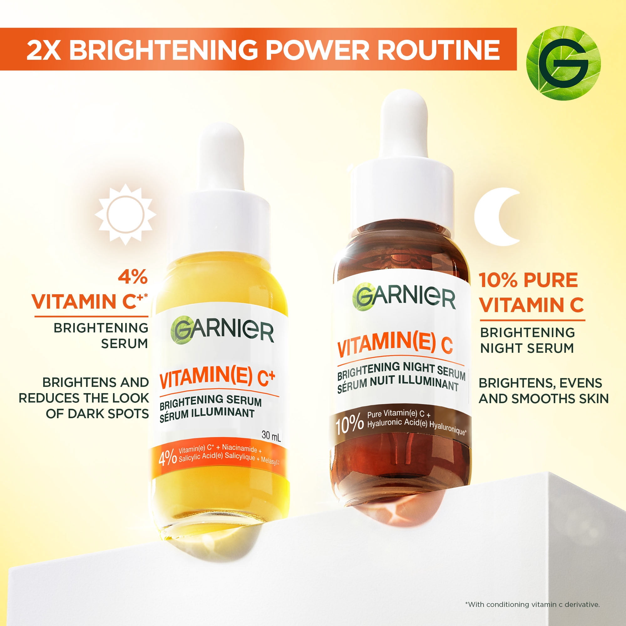 Garnier Sérum visage vitamine C, acide salicylique, niacinamide, Melasyl, 30 ml