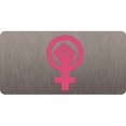 thumbnail image 1 of Feminist Fist Brushed Aluminum Photo License Plate, 1 of 1