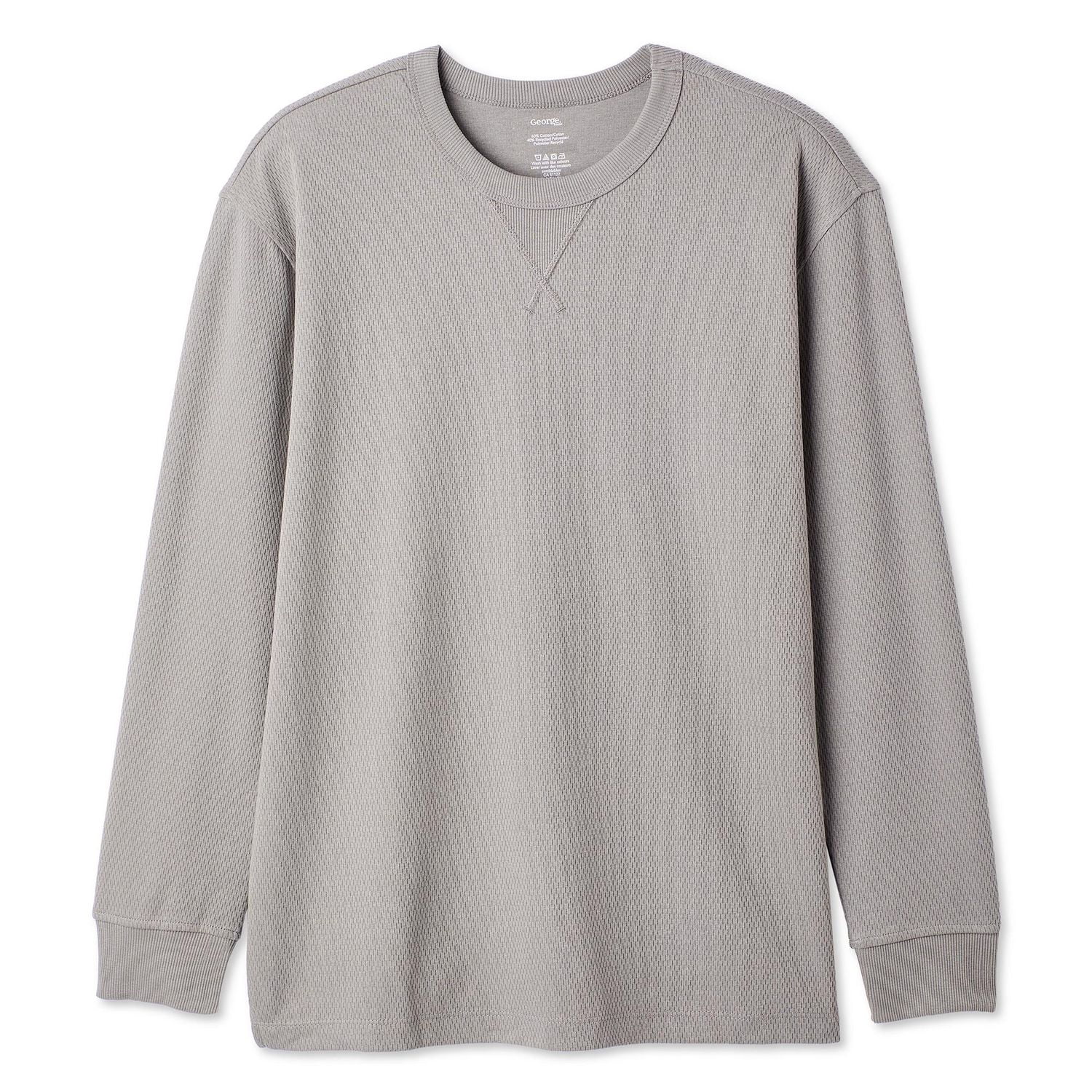 George Men's Long-Sleeve Textured T-Shirt