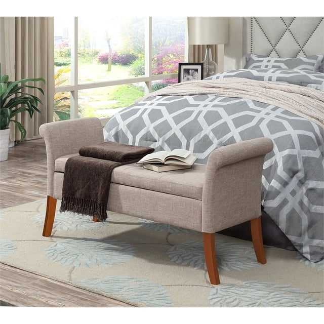 Convenience Concepts Designs4Comfort Banc de Chambre Garbo en Tissu Beige
