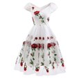 thumbnail image 2 of Pisexur Robe d'Invitée de Mariage pour Femme, Robe Vintage en Tulle à Broderie Florale, Sans Manches, Robe de Cocktail Formelle Évasée, Robe de Bal, de Fête, de Soirée, 2 of 5