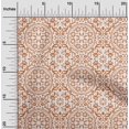 thumbnail image 2 of oneOone Rayon Orange Fabric Asian Block Floral Sewing Craft Projects Fabric Prints By Yard 56 Inch Wide, 2 of 4