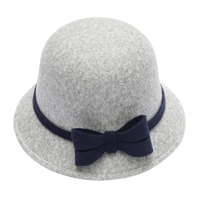 Chapeau Melon Petit pour Femme, Automne et Hiver, Nœud, Bout Rond, Décontracté, Style Bassin de Pêcheur