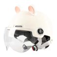 thumbnail image 2 of Open Face Helmet Cute Lightweight Half Face Helmet Accessory Beige, 2 of 9