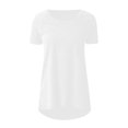 thumbnail image 4 of KIHOUT Hauts de Détente pour Femmes, Hauts d'Été Unis à Col Rond, Manches Courtes Amples, T-shirt Blouse, Taille p-5TG, 4 of 5