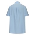 thumbnail image 3 of Birdeem Chemisier Décontracté pour Homme à Contraste de Couleurs, Col Rabattu, Boutonné, Manches Courtes, Haut, Chemise, 3 of 4