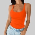 thumbnail image 2 of Women Spaghetti Strap Scoop Neck Ribbed Tank Tops Slim Fitted Cotton Camisole Basic Sleeveless Layering Shirts, 2 of 4