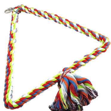 Perchoir pour Animaux en Fil de Coton Portable Remplacement Suspendu Coloré Intérieur Remplacement Triangulaire Coloré Balcon Intérieur Corde d'Escalade Jouet Accessoires