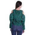 thumbnail image 4 of Moomaya Plus Size Cold Shoulder Top Printed Ladies Tops Blouses Women Party Tops, 4 of 4